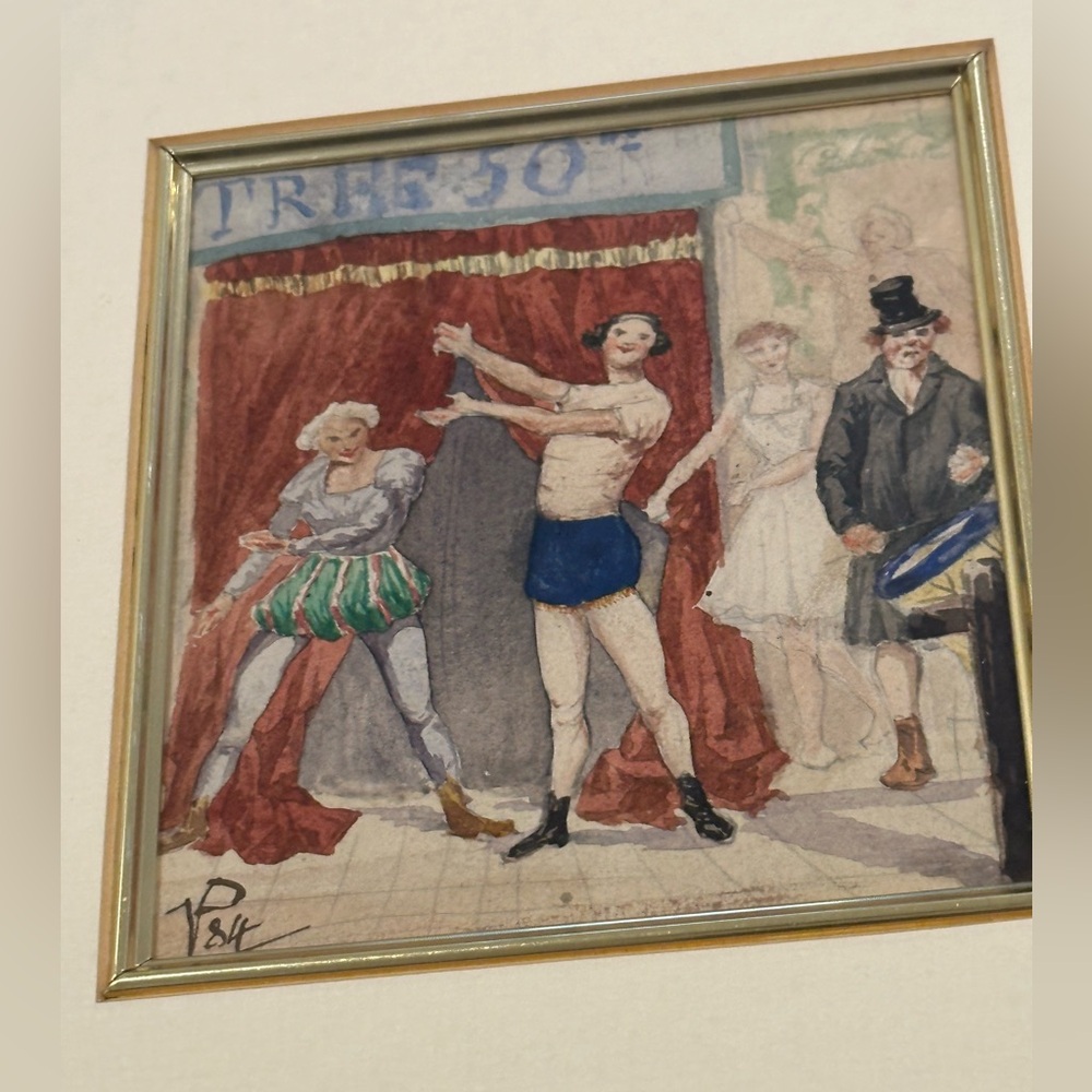 🎭 Vintage Framed Theatrical Performers ready to Preform on Stage